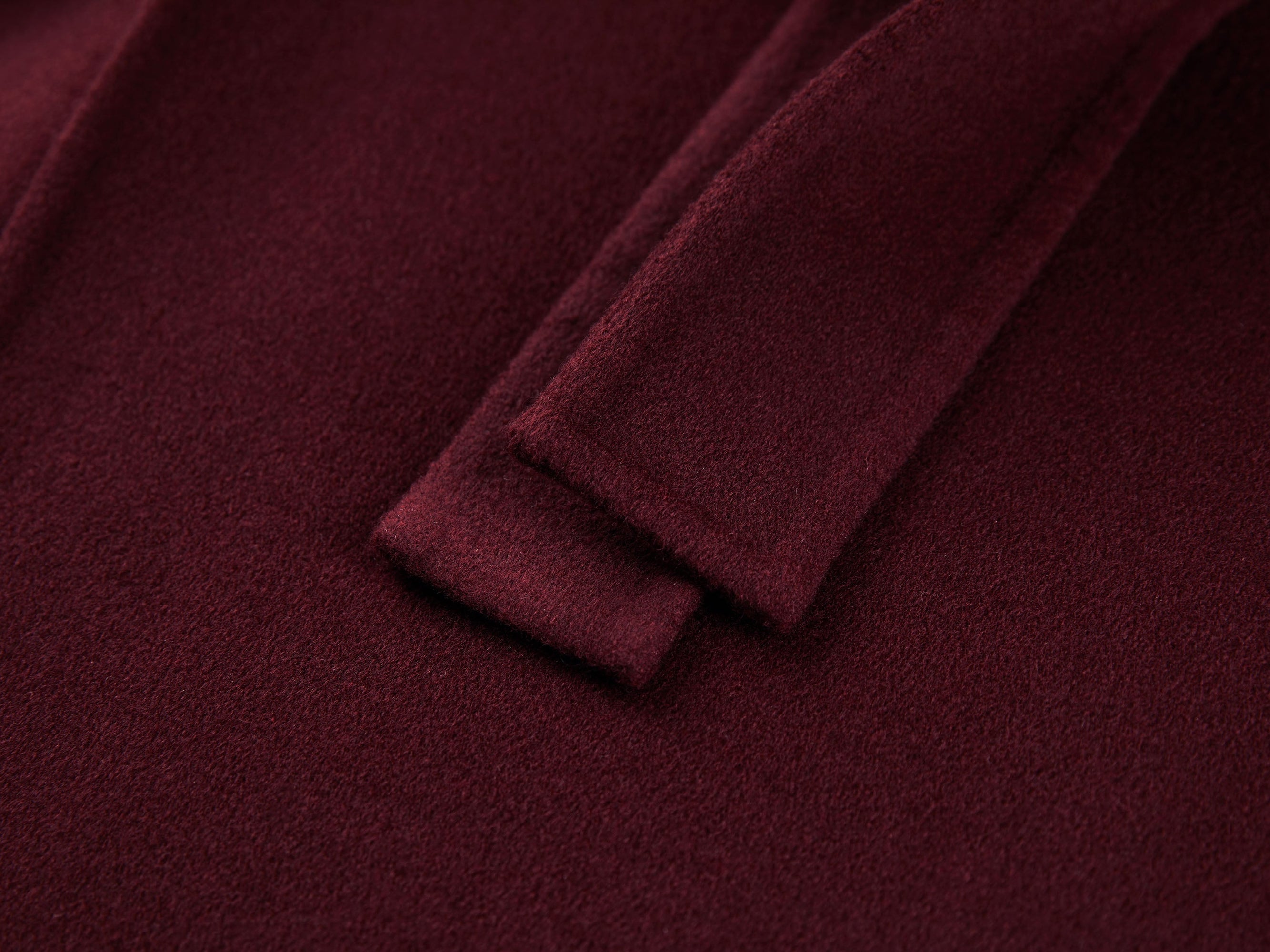 Pure Cashmere Coat | Wine Red