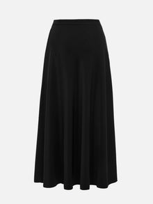 High-Waisted Midi Skirt | Black