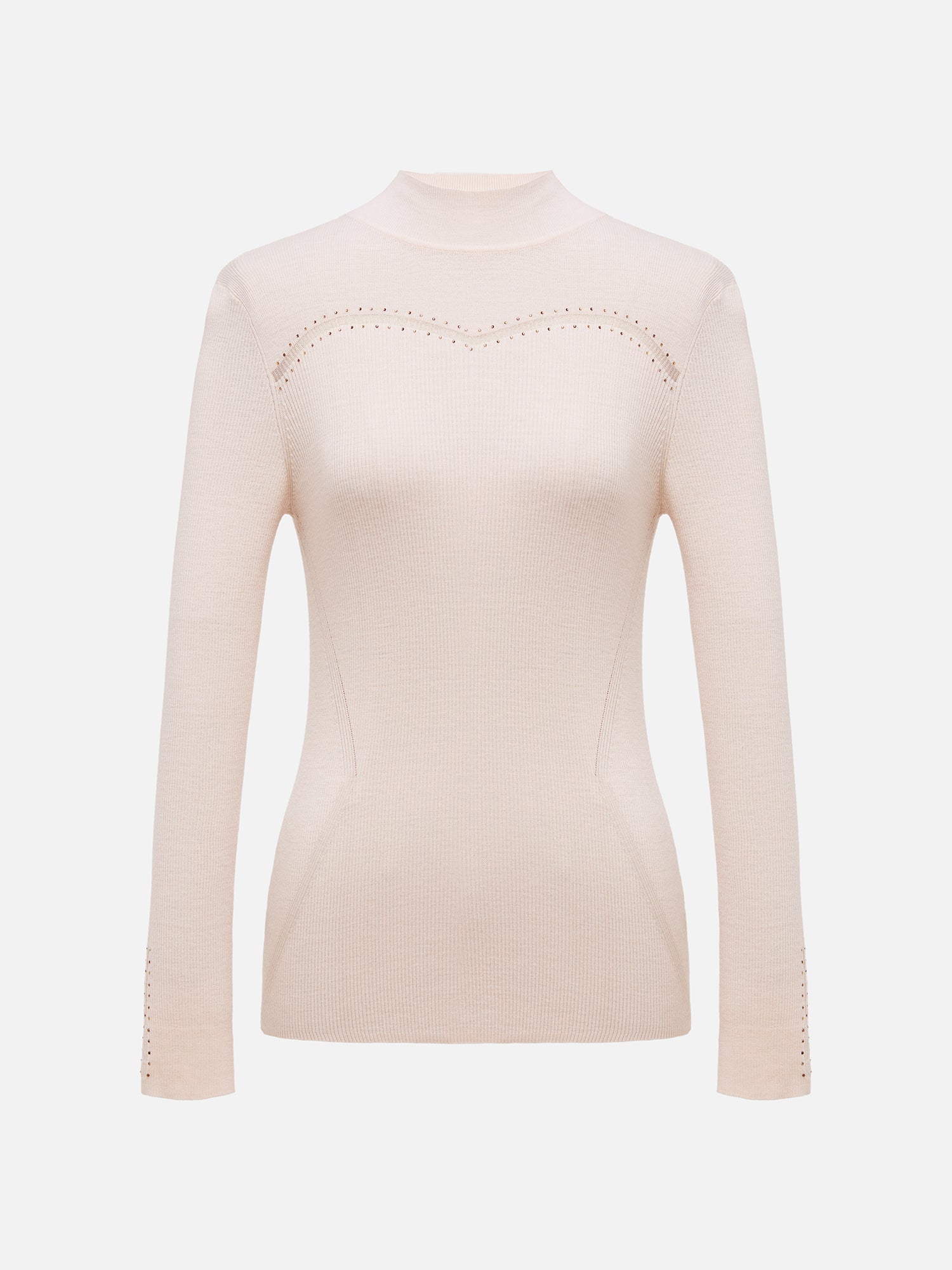 Long-Sleeve Knit Top | White