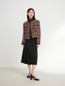 Wool Midi Skirt | Black