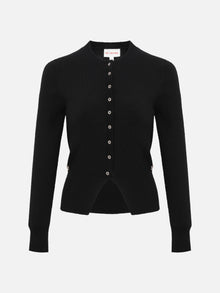 Designed Knitted Cardigan | Black