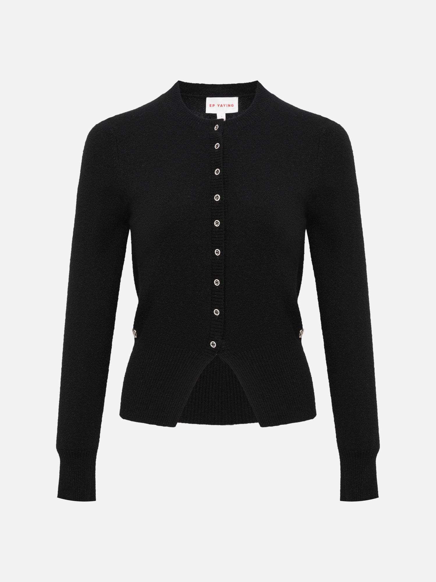 Designed Knitted Cardigan | Black