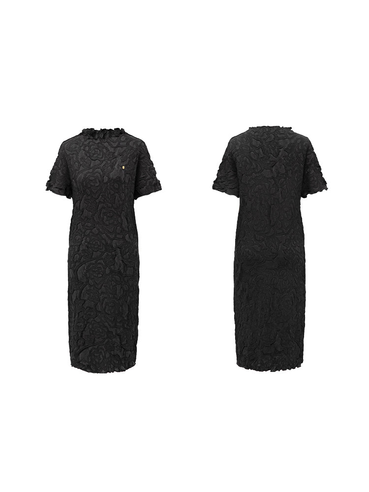 Chinese-Style Maxi Dress | Black