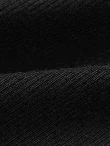 Pure Wool Solid Color Knit Sweater | Black