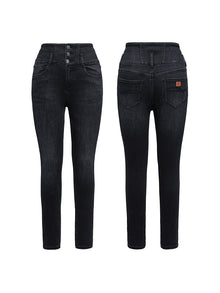 Springy Cropped Jeans | Grey