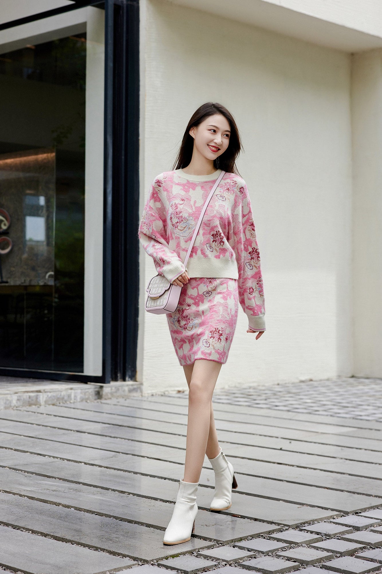 High-waisted Short Skirt | Pink