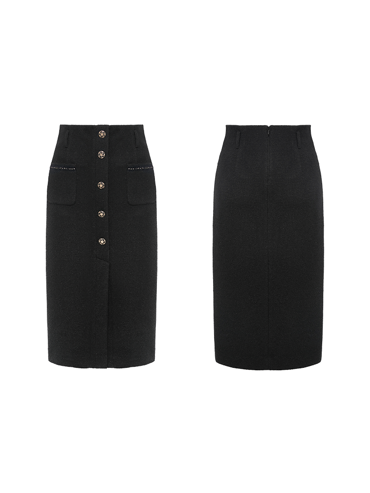 Parisian-Style Skirt | Black