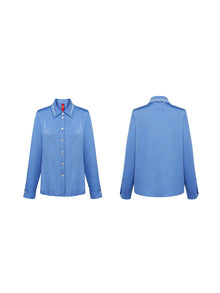 Heavyweight Silk Shirt | Blue