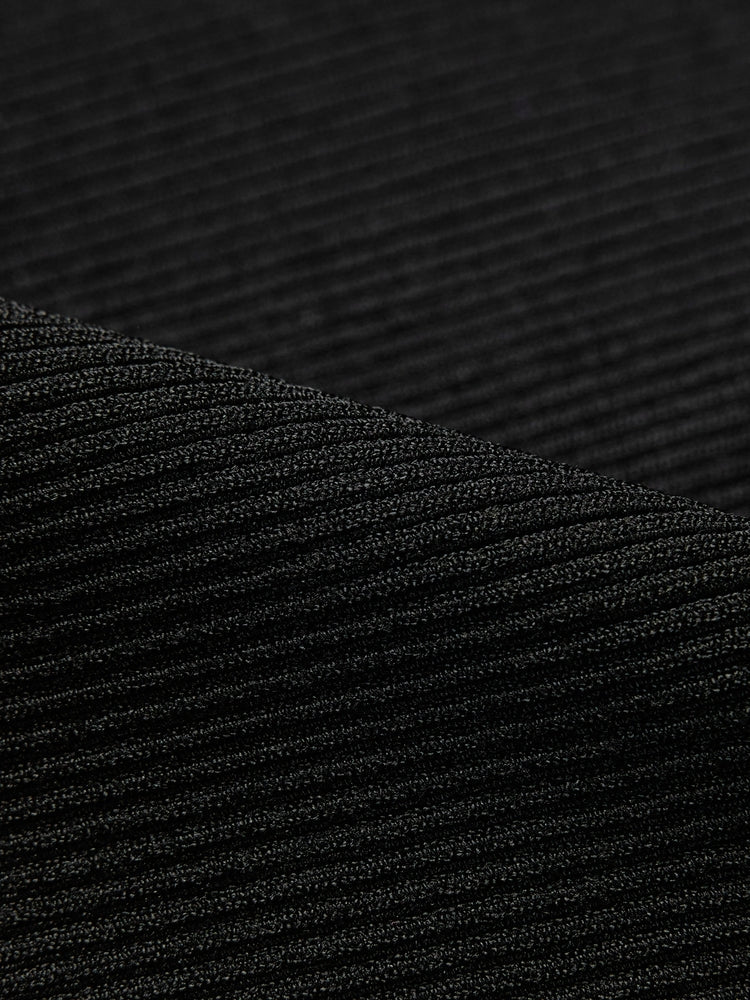 Fake Two Piece Knit Dress | Black