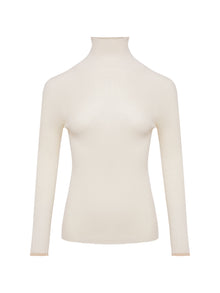 Turtleneck Cashmere Sweater | White