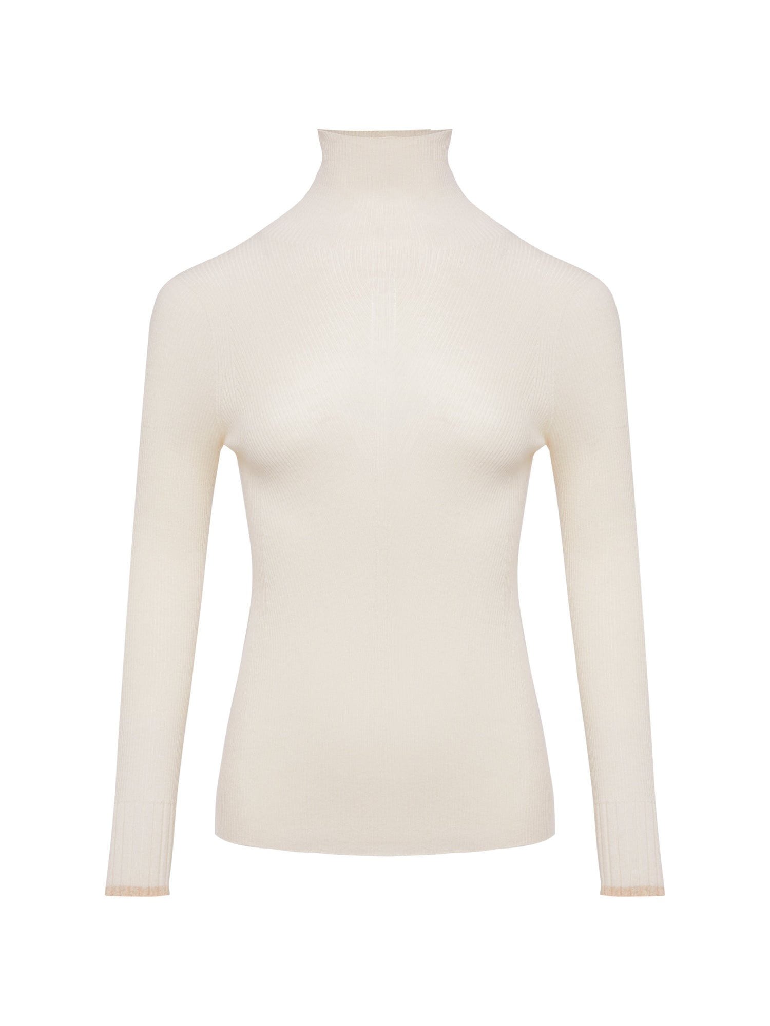 Turtleneck Cashmere Sweater | White