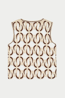 Western Knit Vest | Beige