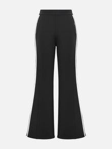 Loose Fit Flare Pants For Sports | Black