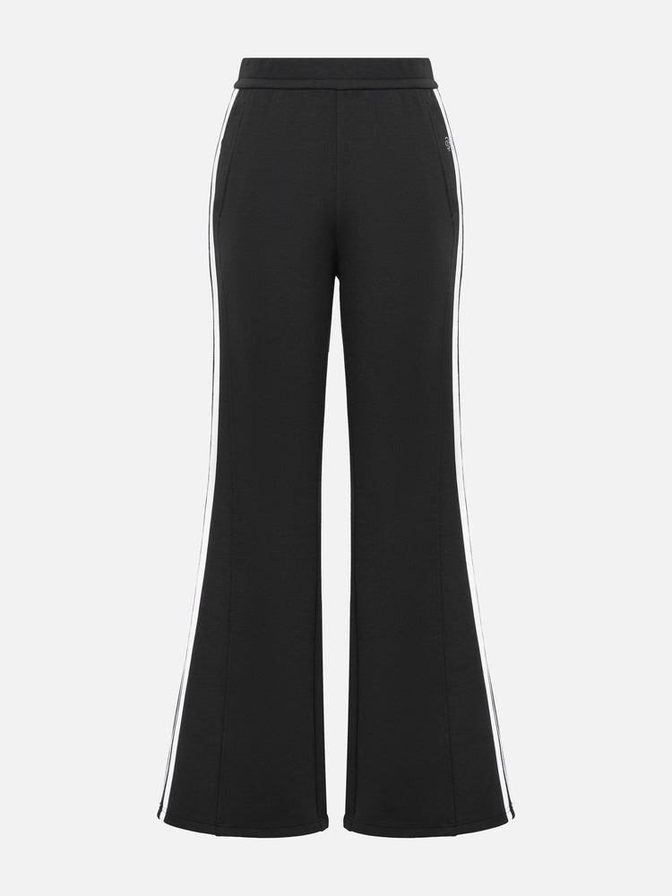 Loose Fit Flare Pants For Sports | Black