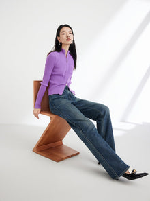 Knitted Cardigan | Purple