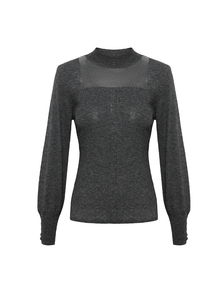 Elegant Wool Knit Sweater | Grey