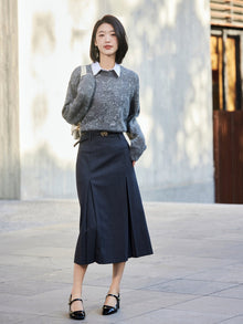 Round Neck Sweater | Grey