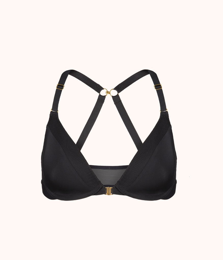 The Front Close No-Wire Bra | Jet Black