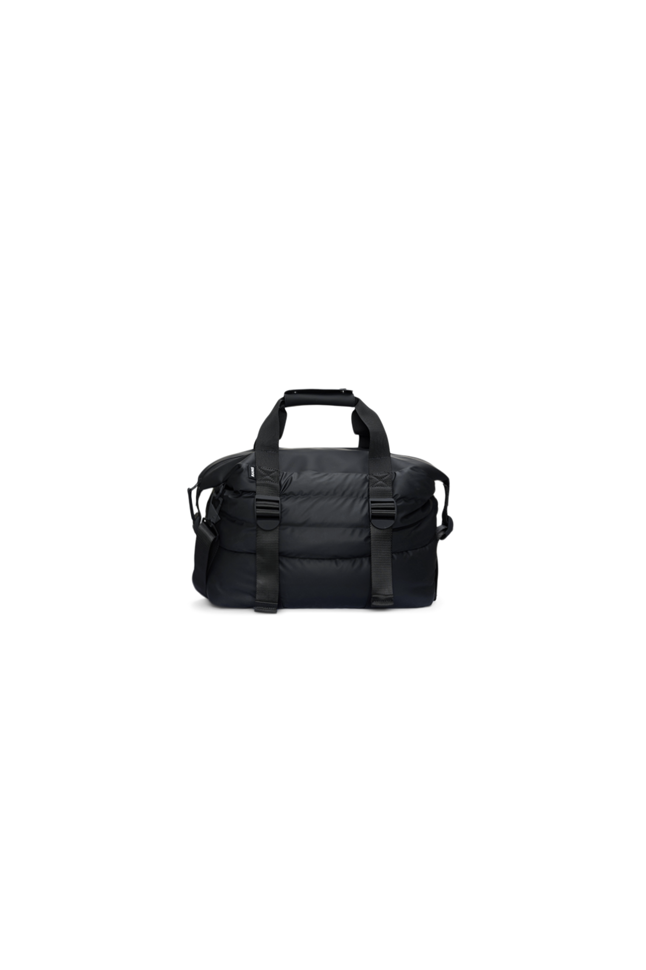 RAINS Puffer Mix Weekend Bag Small Black 36L H27 x D26 x W52 cm Weekender