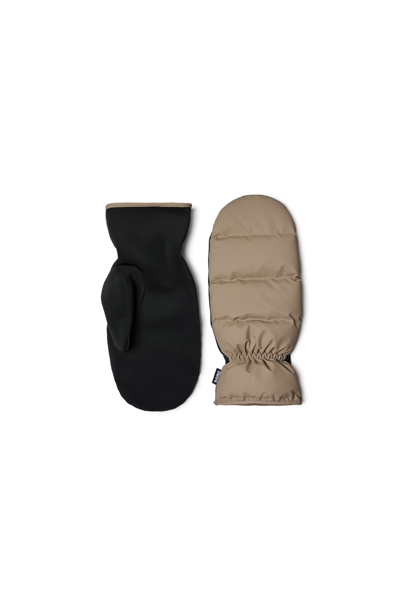 RAINS Lohja Puffer Mittens Beige Gloves