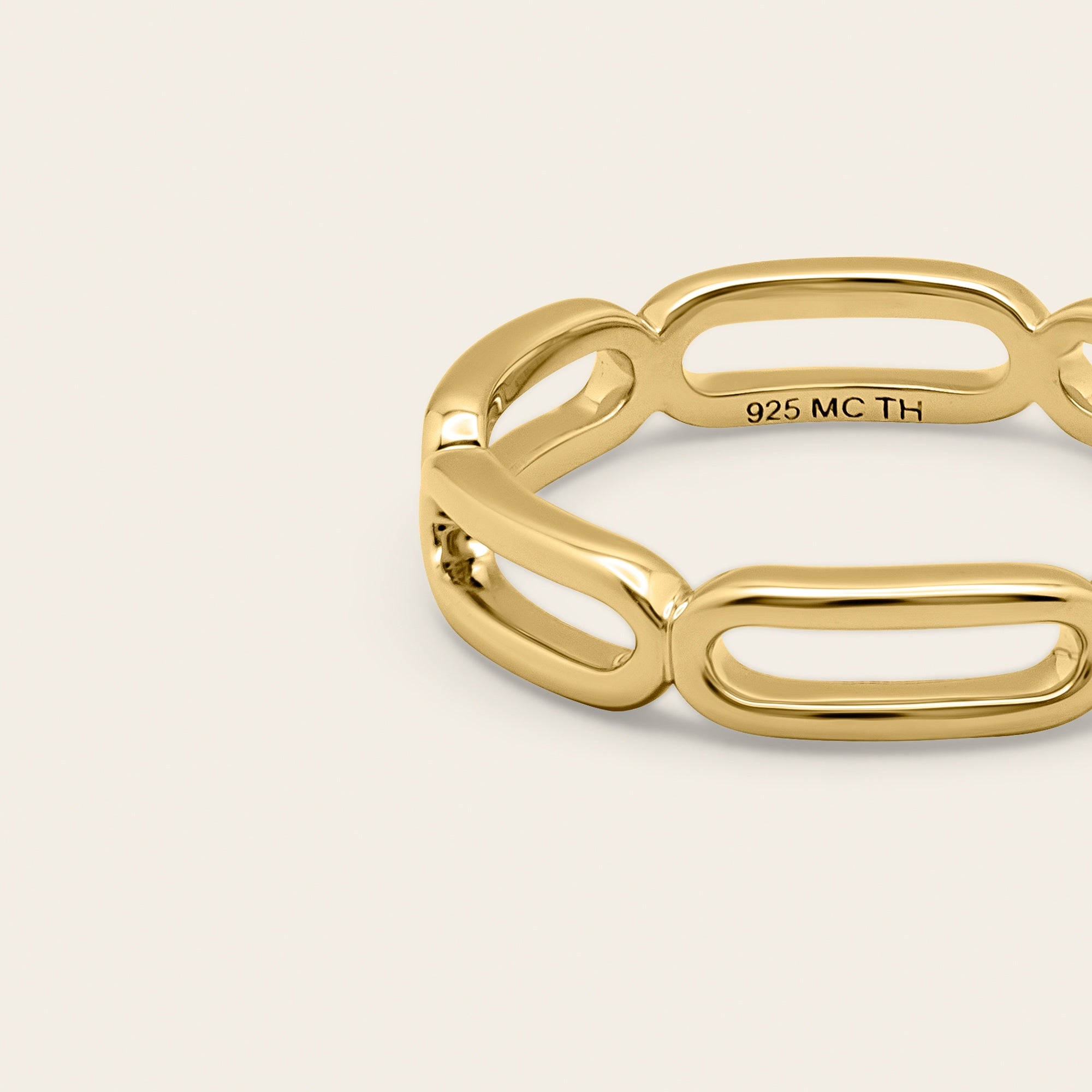 Paperclip Chain Ring | Vermeil | Womens