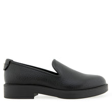 Poisy Tailored Loafer | Black Faux Tumbled