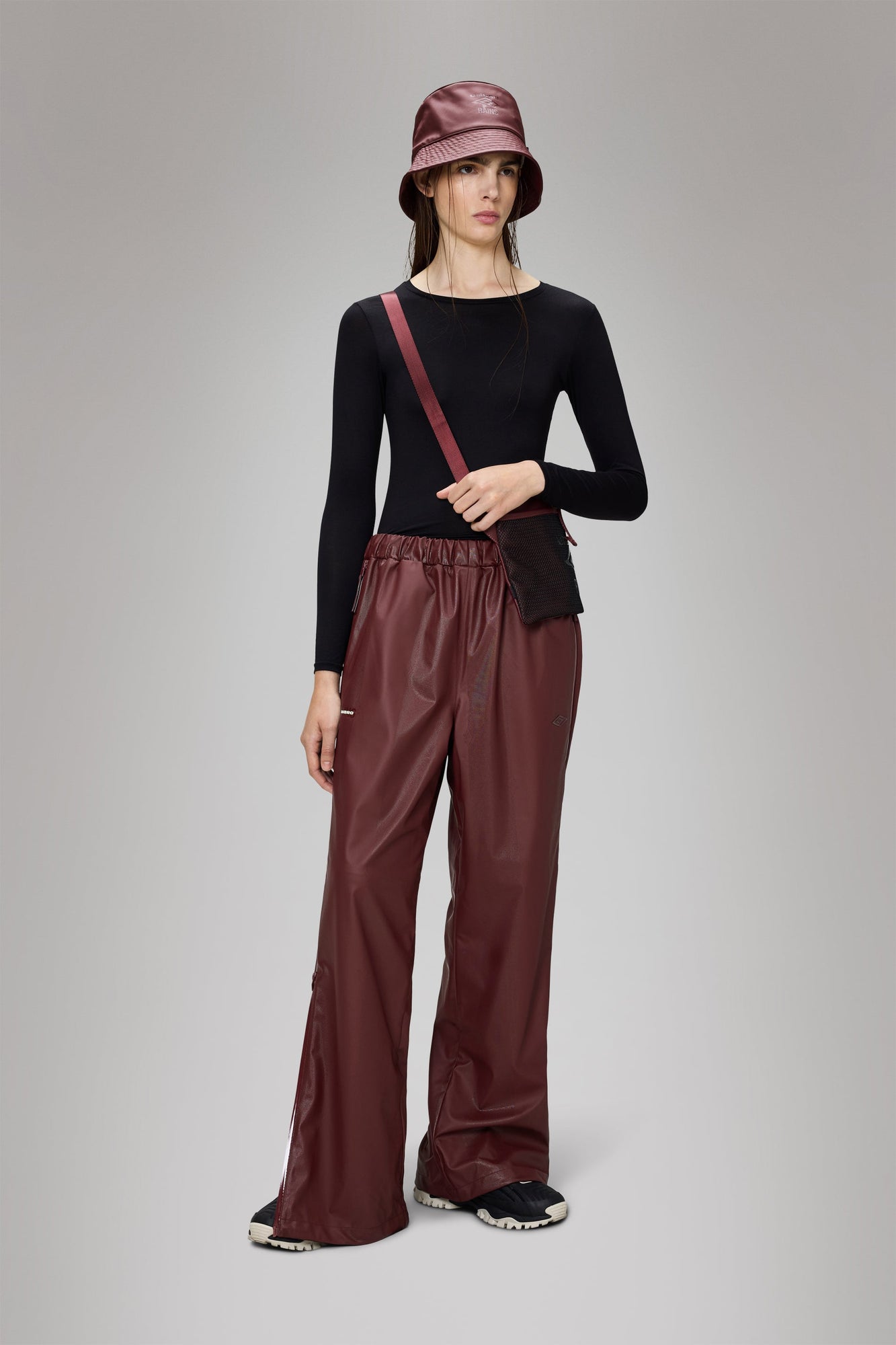 Rains Rains x Umbro Apollo Pants Wide Maroon Red Pants