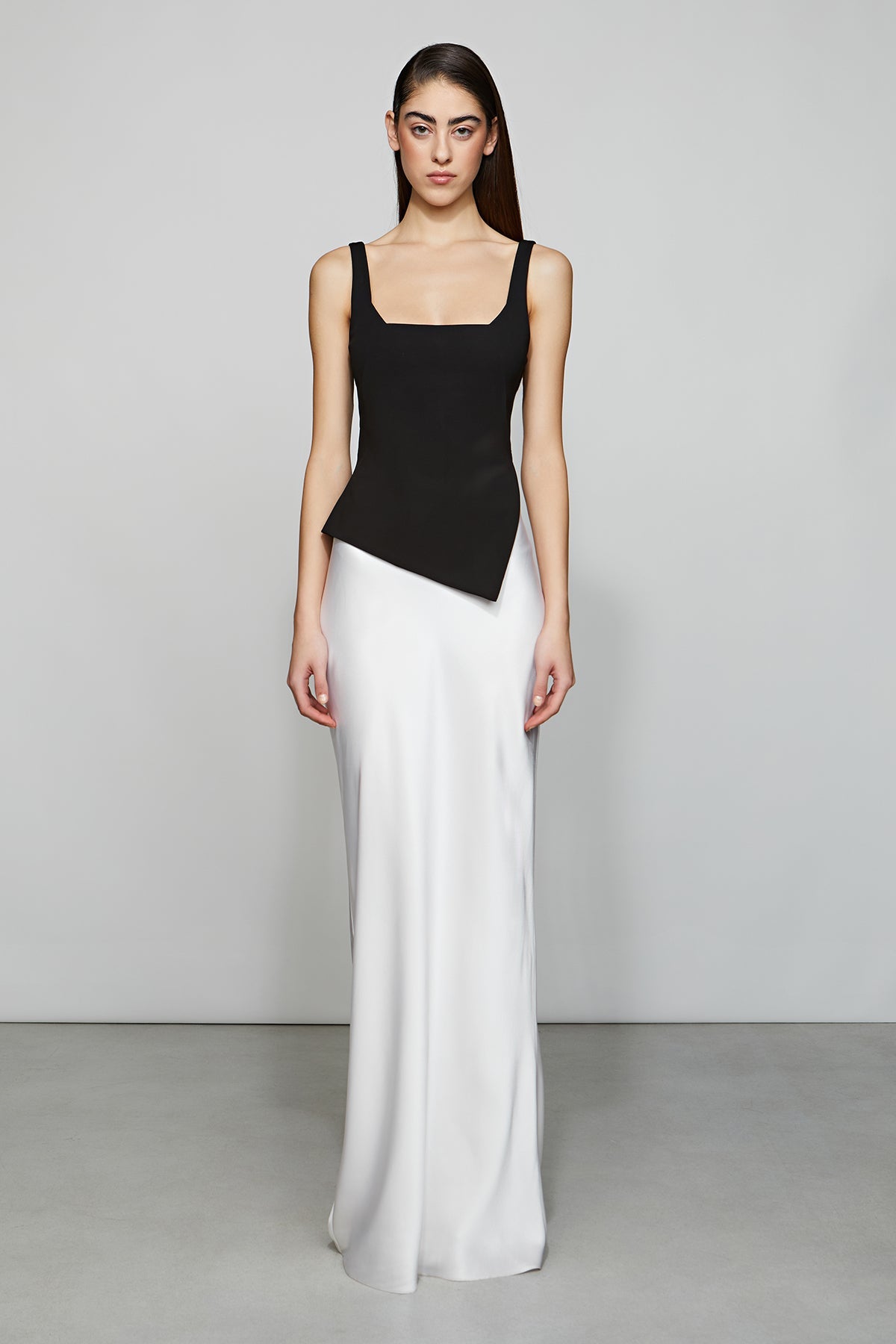 Etochs | Kamila Gown | Optic White/ Black