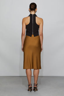 Etochs | Anya Dress | Dark Camel/Black