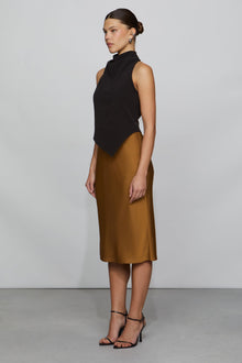Etochs | Anya Dress | Dark Camel/Black