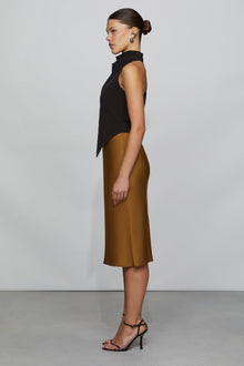 Etochs | Anya Dress | Dark Camel/Black