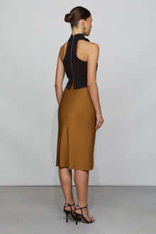 Etochs | Anya Dress | Dark Camel/Black