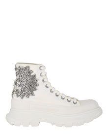 Alexander McQueen | Crystal Embellished Tread Slick Boots