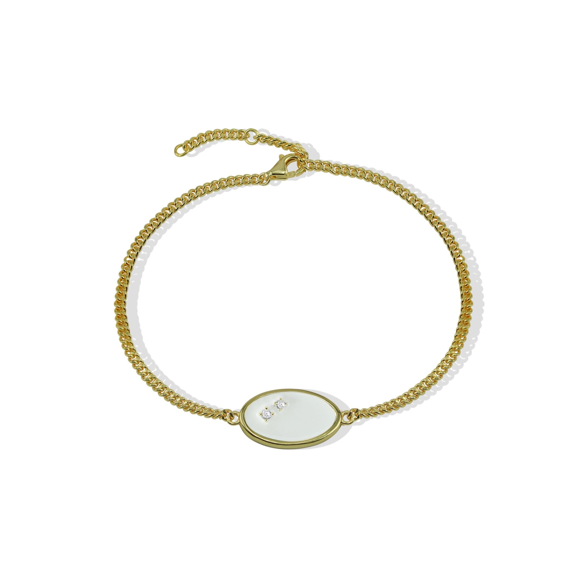 The Ophelia Enamel Bracelet | White