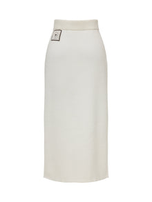 Wool Skirt | White