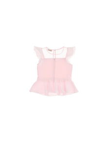 Girls | Cady Top With Heart Neckline | Antique Pink