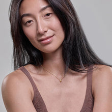 Womens | 0.03 CT Round Cut Lab Grown Accent Diamond | Drop Pendant Necklace | 14K Yellow Gold Silver | G-SI