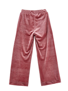 Girls | Chenille Palazzo Trousers | Blush Rose