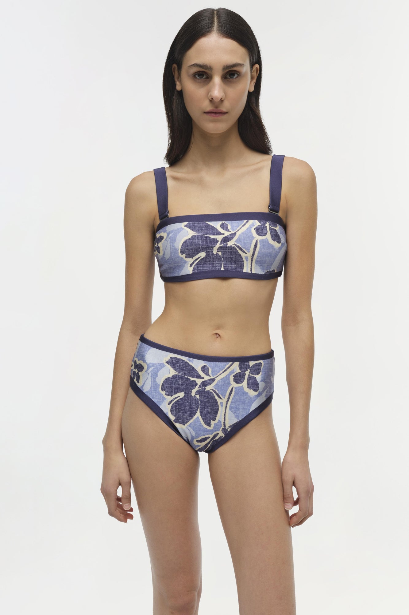 Womens | Luthea Bikini Top | Blue Hydrangea Floral
