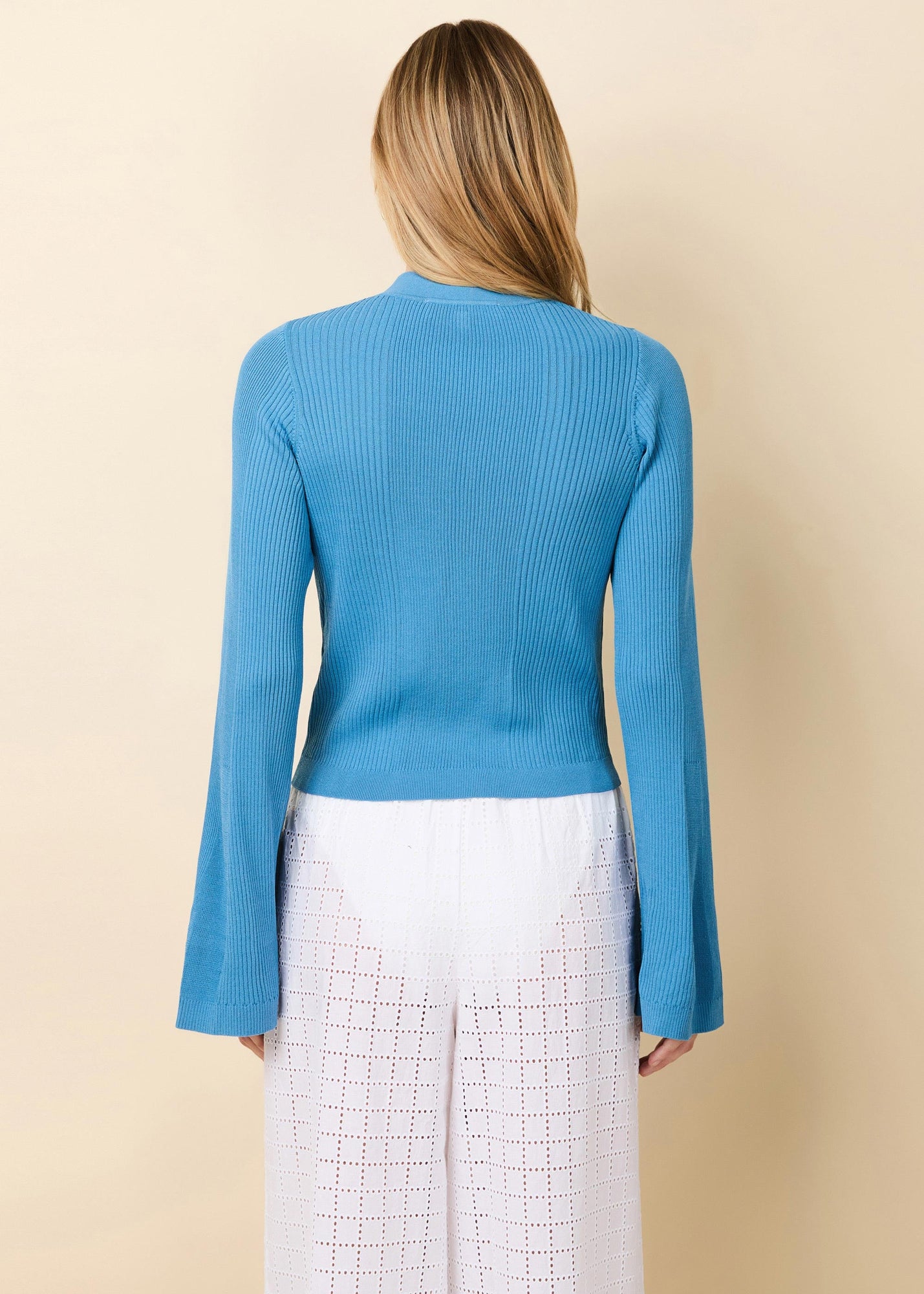 Women | Babetta Ribbed Top | French Blue