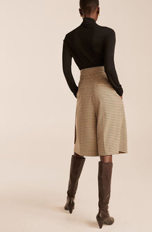 Micro Houndstooth Short | Military Green Combo