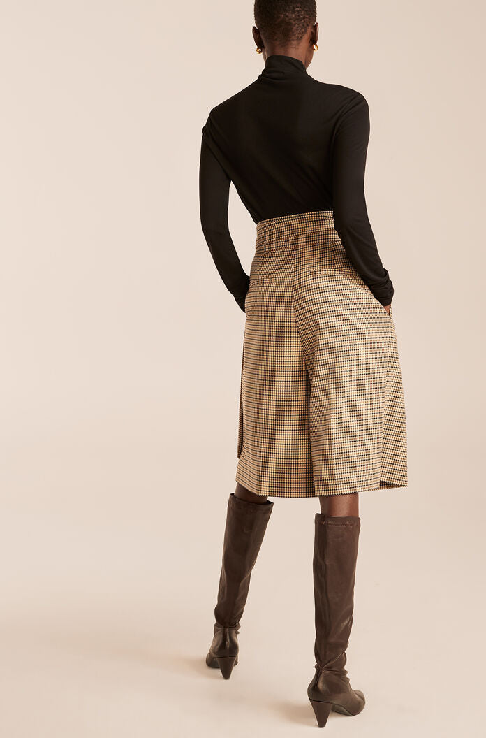 Micro Houndstooth Short | Military Green Combo