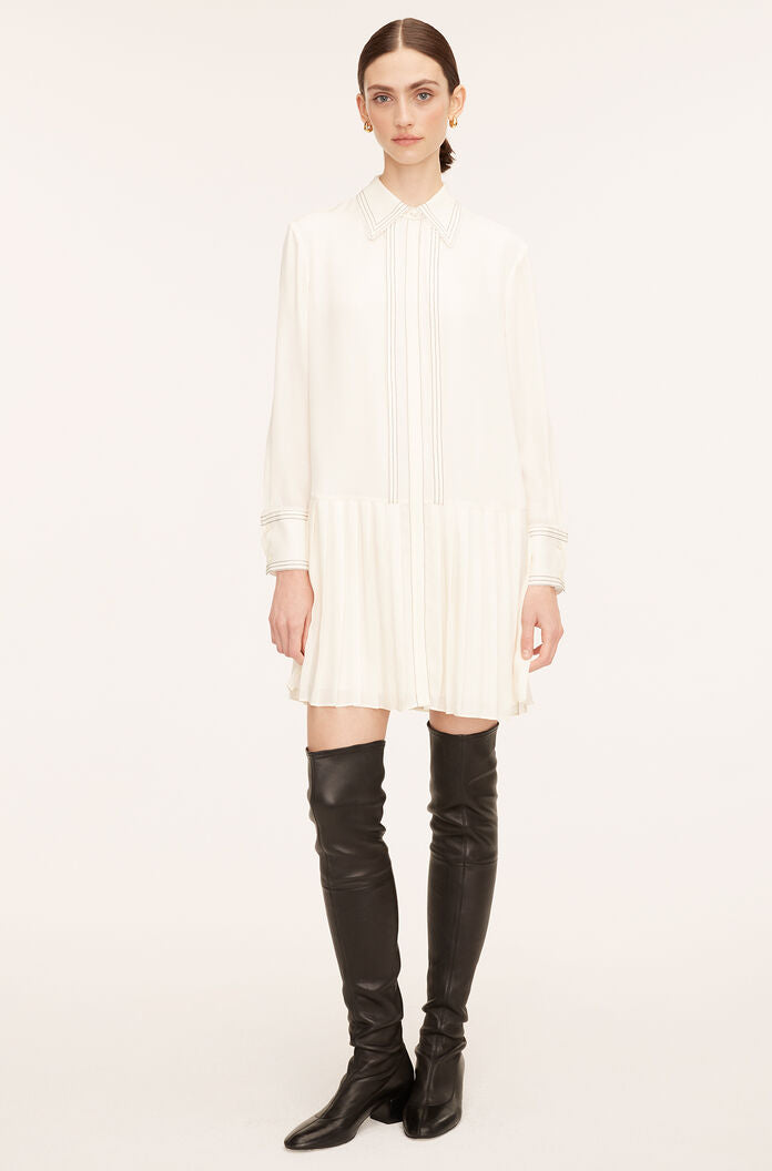 Silk Pleated Dress | Snow