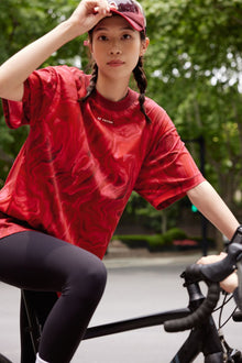 Oversize Casual Short Sleeve T-Shirt | Wine Red