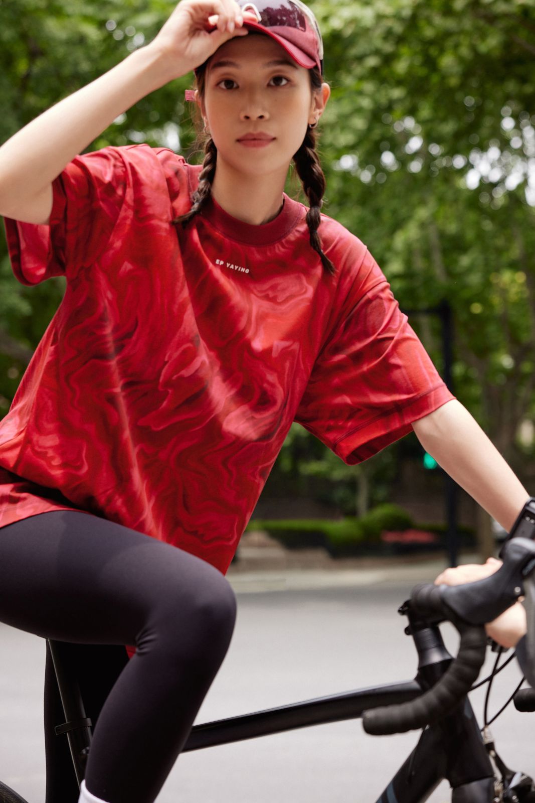 Oversize Casual Short Sleeve T-Shirt | Wine Red