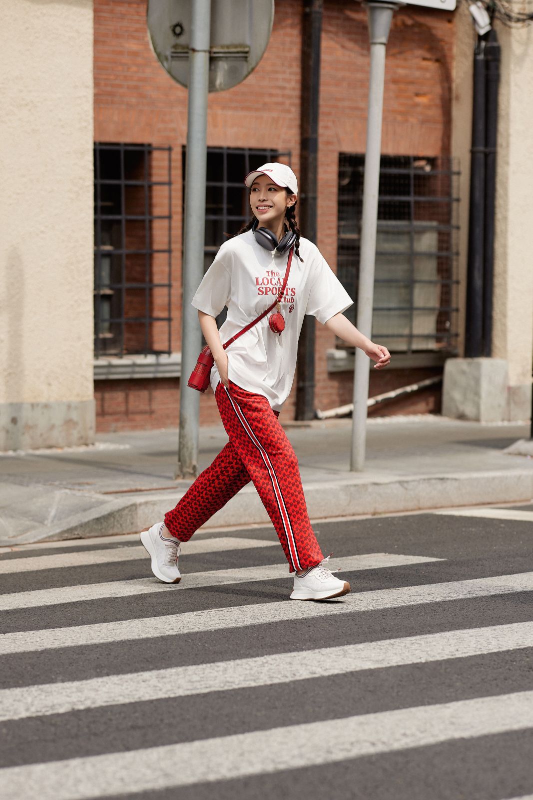 Drawstring Sport Pants | Red