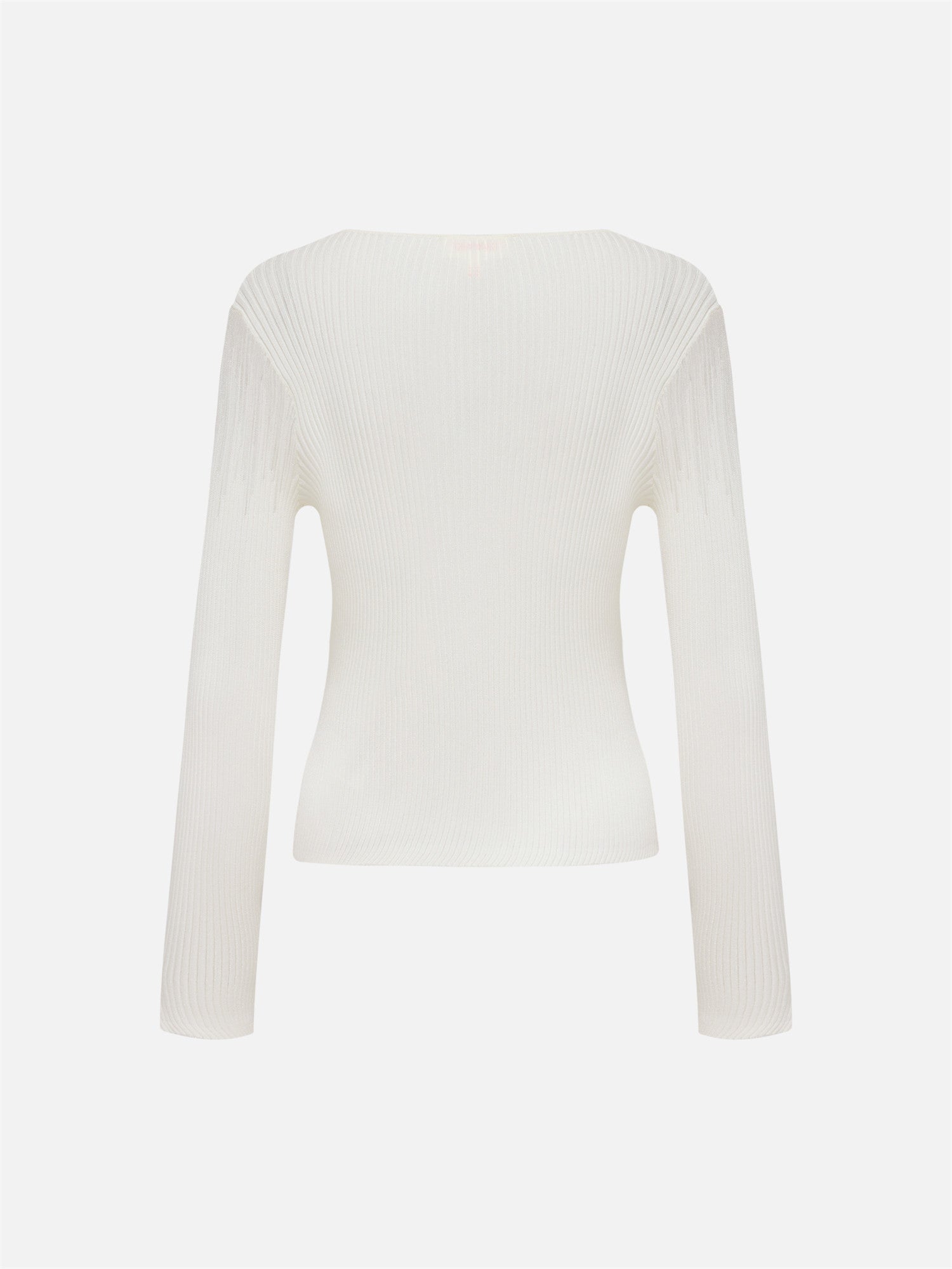 Silk-Acetate Knit Base Layer | White