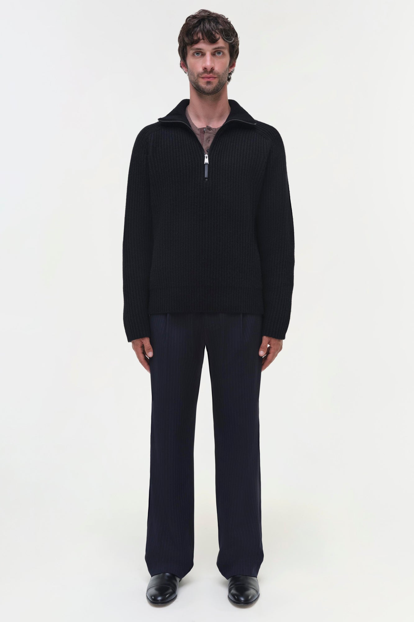 Mens | Henry Half Zip | Black