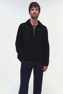 Mens | Henry Half Zip | Black