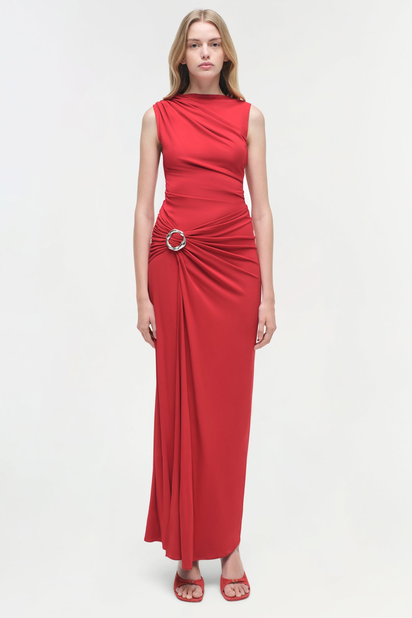 Womens | Blaine Jersey Gown | Crimson